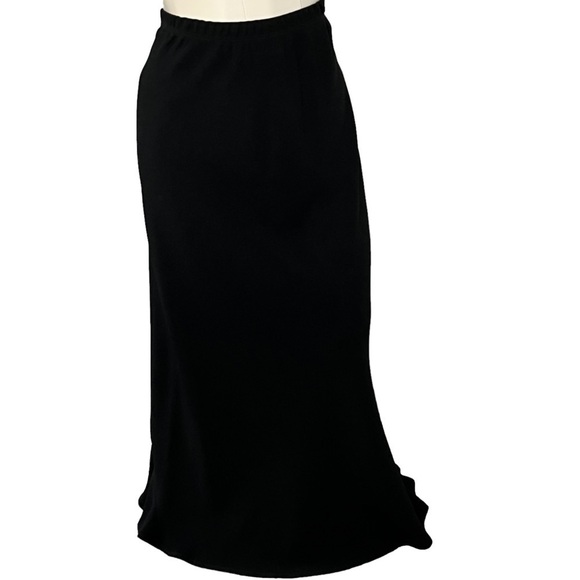 NWT ZELDA 90's Black Crepe Trumpet Meryl Maxi Skirt Size 10 - Picture 5 of 11